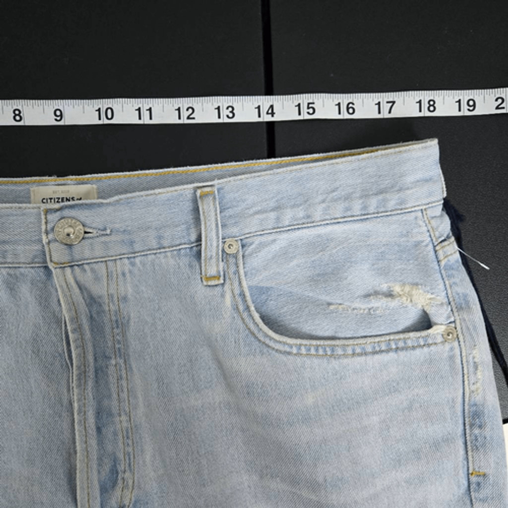 Citizens of Humanity Womens Annina Trouser Jeans Size 33 Blue Wide Leg Light NWT - Picture 7 of 9